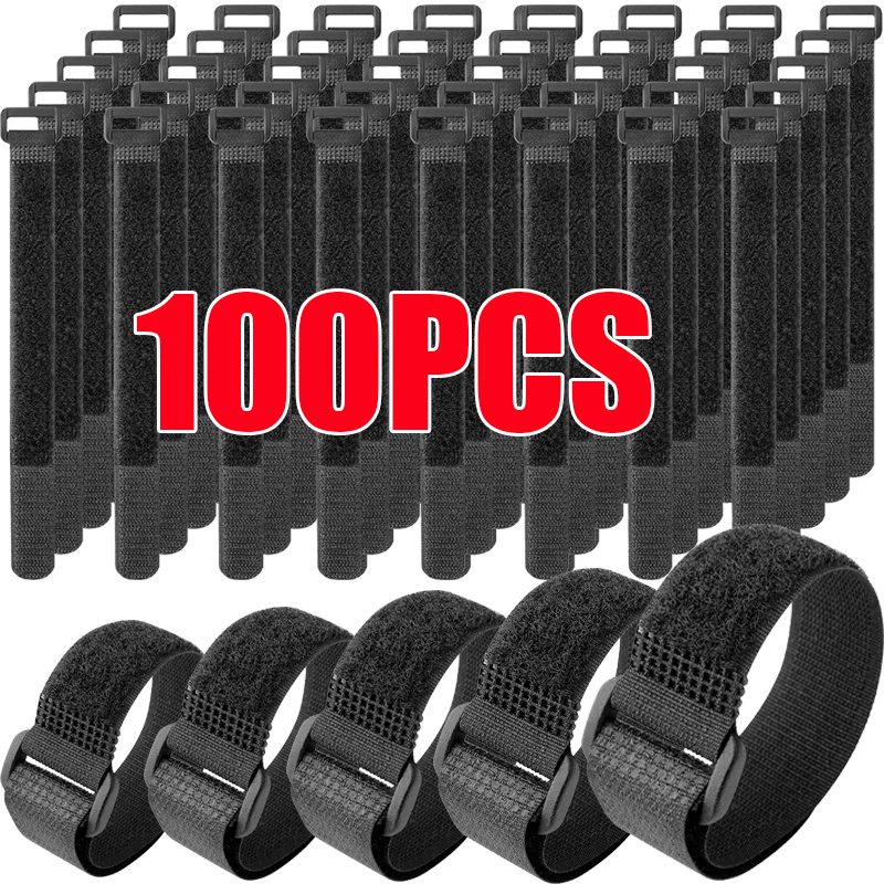 Gear Tie Reusable - 10-100 قطعة قابلة لإعادة الاستخدام هوك