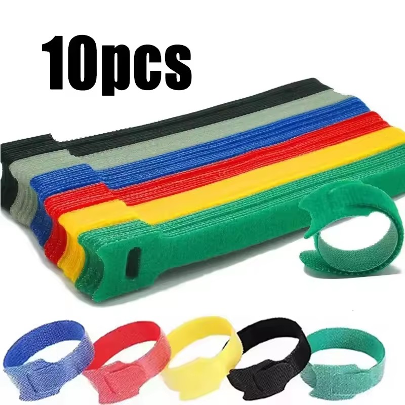 Gear Tie Reusable - 10-50 قطعة من أشرطة تثبيت الكابلات