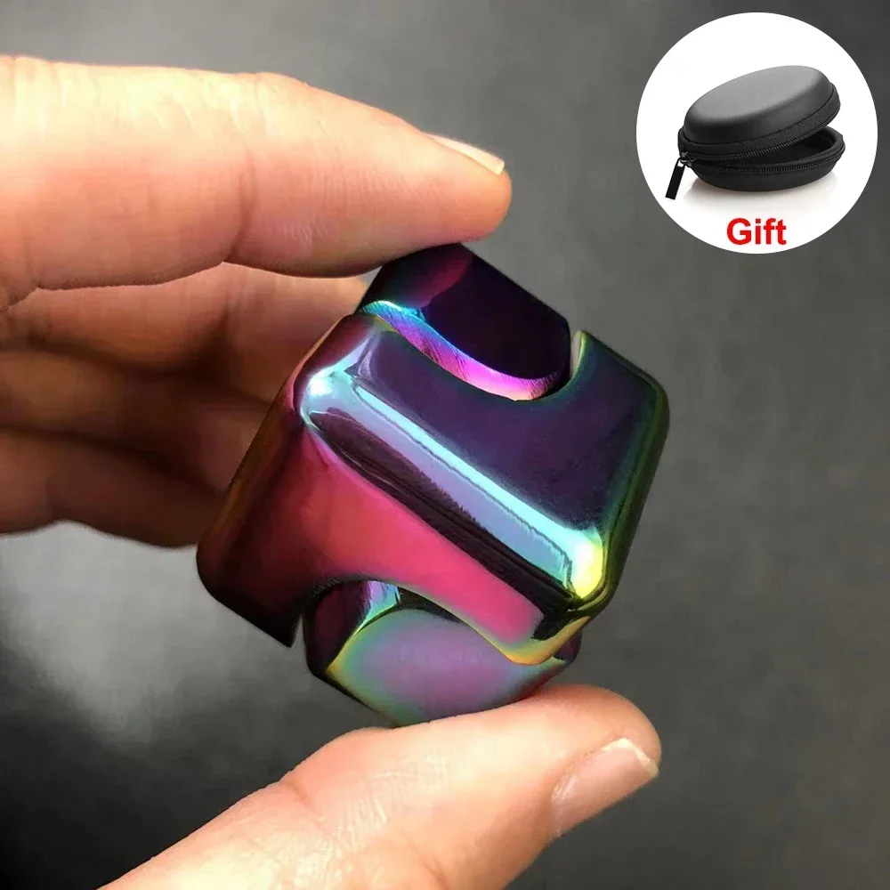 Fidget Spinner Bearing - مكعب معدني الدورية جيروسكوب ببصمة الإصبع