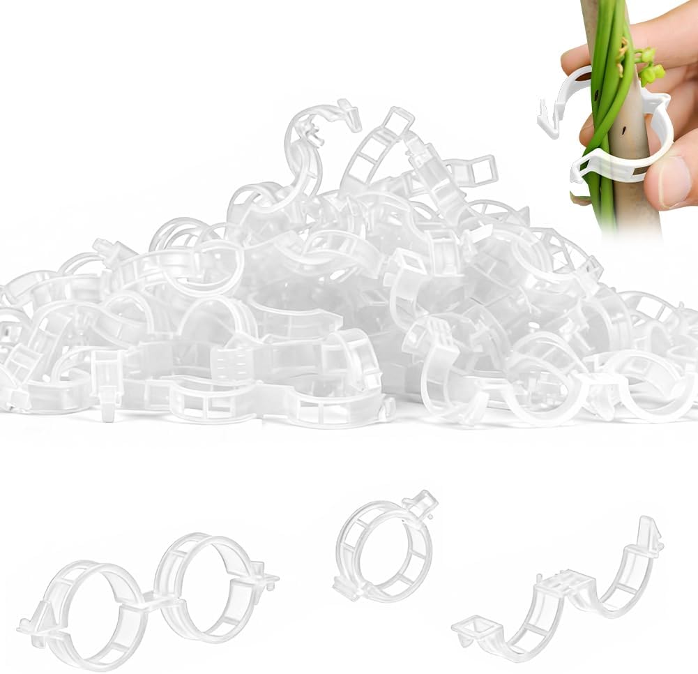Gear Tie Reusable - 100 قطعة من مشابك دعم النباتات