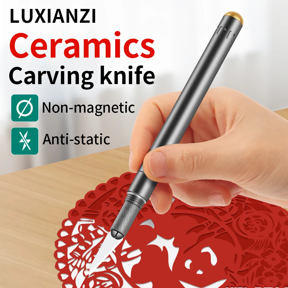 Pocket Knife Ceramic - LUXIANZI السيراميك شفرة نحت سكين سبائك