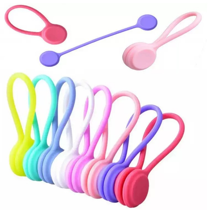 Gear Tie Reusable - روابط كابلات مغناطيسية من السيليكون، روابط