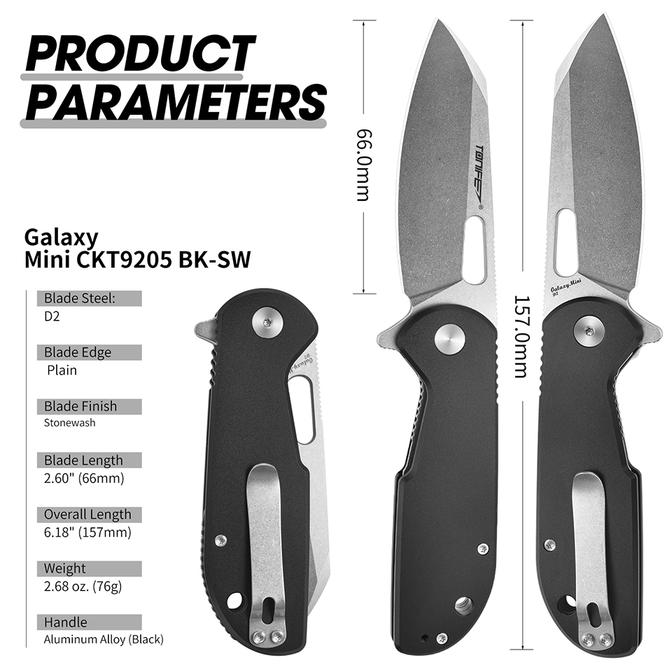 Edc Carry Pocket Knife - سكين TONIFE Galaxy Mini CKT9205 قابل