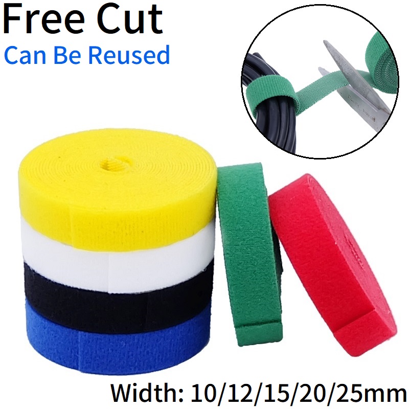 Gear Tie Reusable - 2/10 متر كابل العلاقات قابلة لإعادة