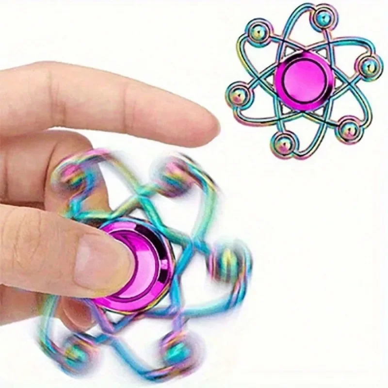 Fidget Spinner Bearing - سبينر معدني فاخر بألوان قوس قزح