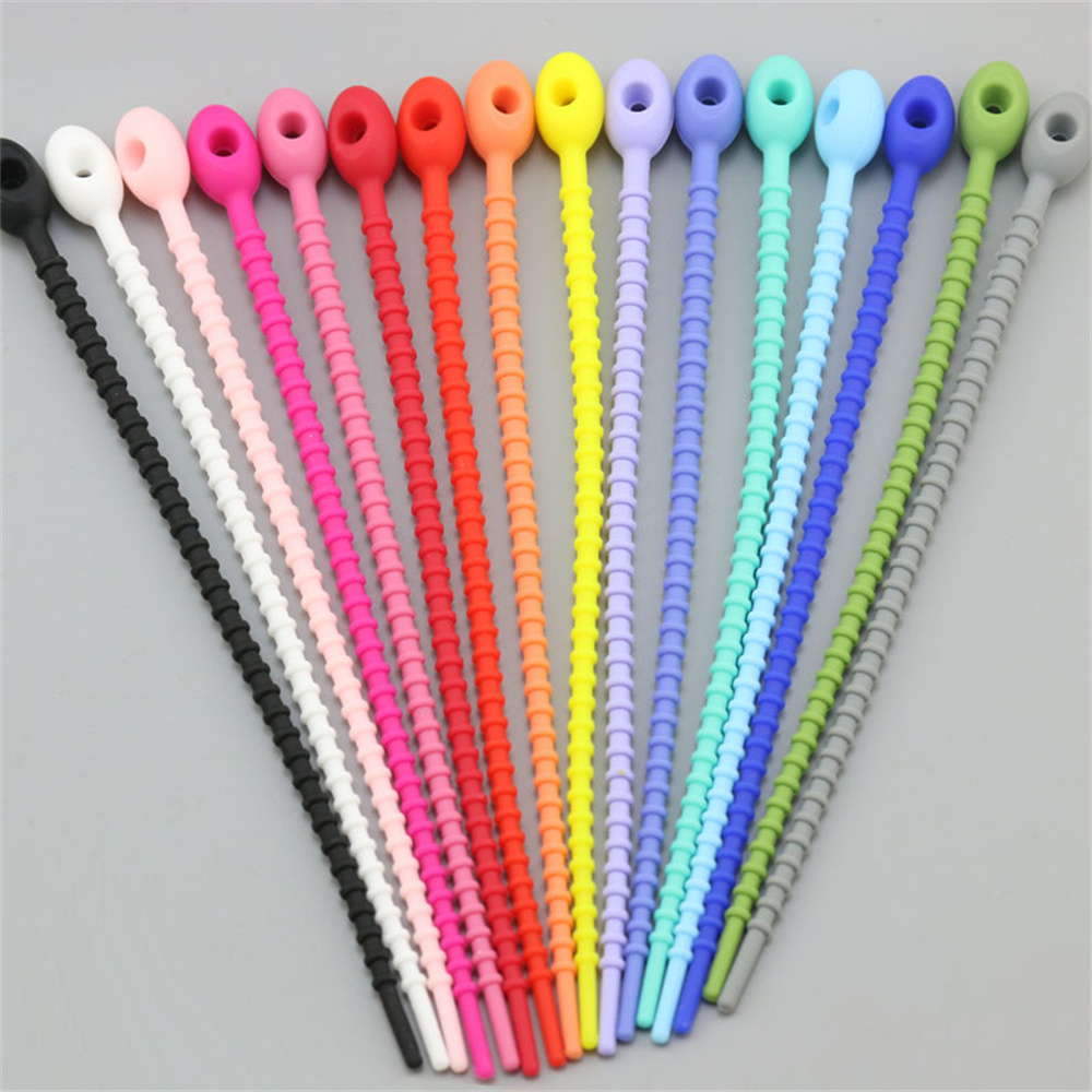Gear Tie Reusable - 10 قطع/مجموعة من روابط السيليكون متعددة