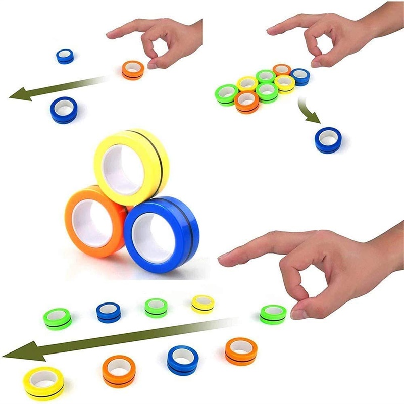 3 قطعة خواتم مغناطيسية الإصبع  - مراجعة Fidget Spinner Bearing وسعره