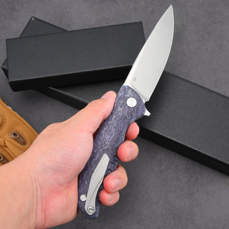 سكين جيب للتخييم والبقاء على ق - مراجعة Edc Carry Pocket Knife وسعره