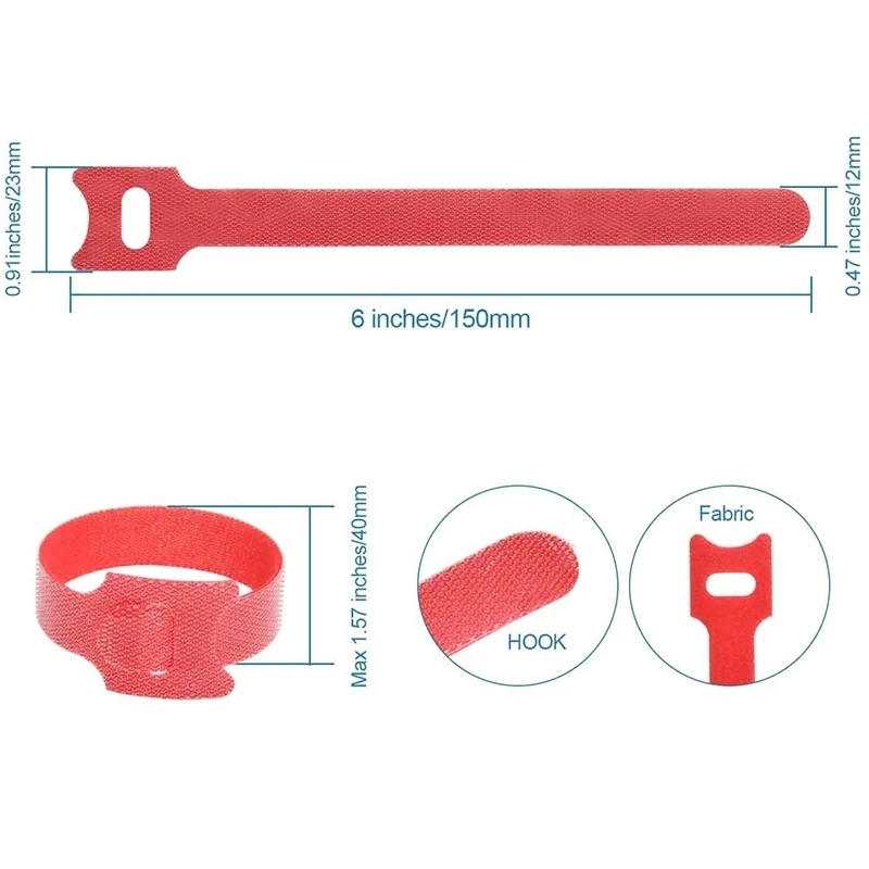 10-50 قطعة من أشرطة تثبيت الكا - مراجعة Gear Tie Reusable وسعره