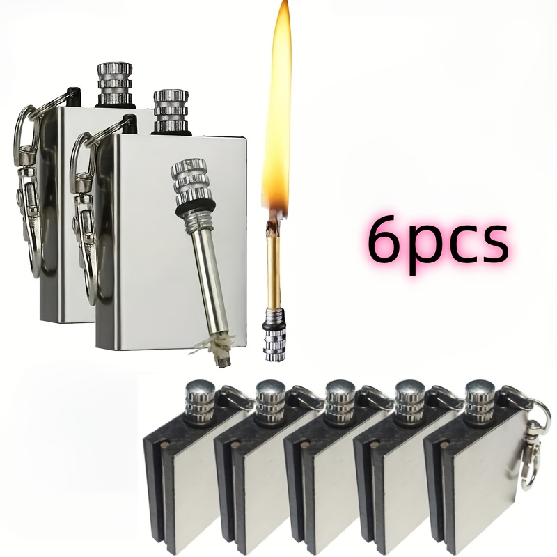 1-6 قطعة ولاعة طوارئ معدنية مت - مراجعة Ferro Rod Striker وسعره