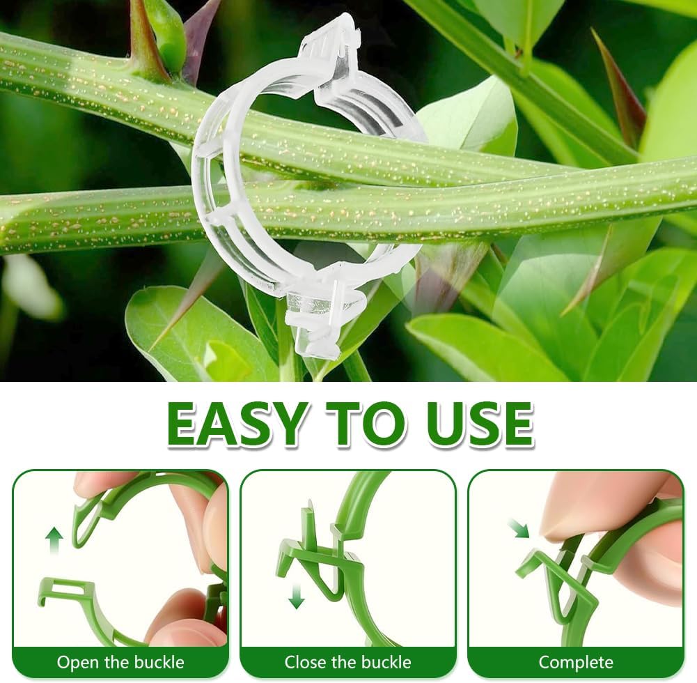 100 قطعة من مشابك دعم النباتات - مراجعة Gear Tie Reusable وسعره
