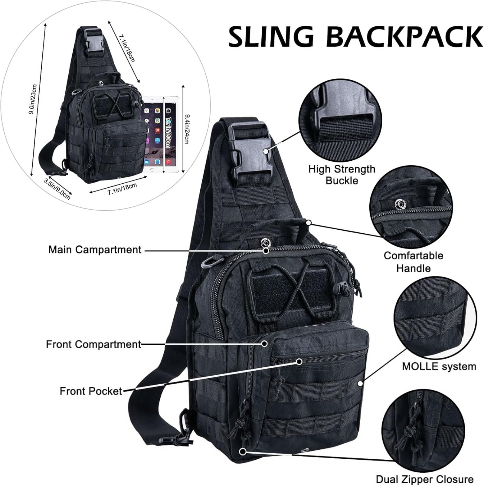 حقيبة صدر تكتيكية متينة من الن - مراجعة Edc Everyday Carry Bag وسعره