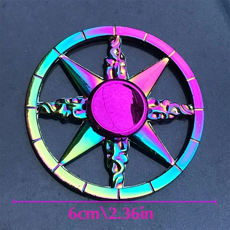 سبينر معدني فاخر بألوان قوس قز - مراجعة Fidget Spinner Bearing وسعره