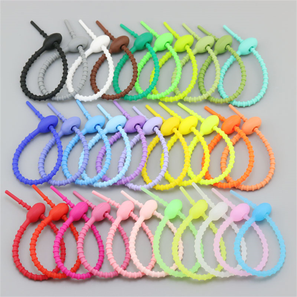 10 قطع/مجموعة من روابط السيليك - مراجعة Gear Tie Reusable وسعره