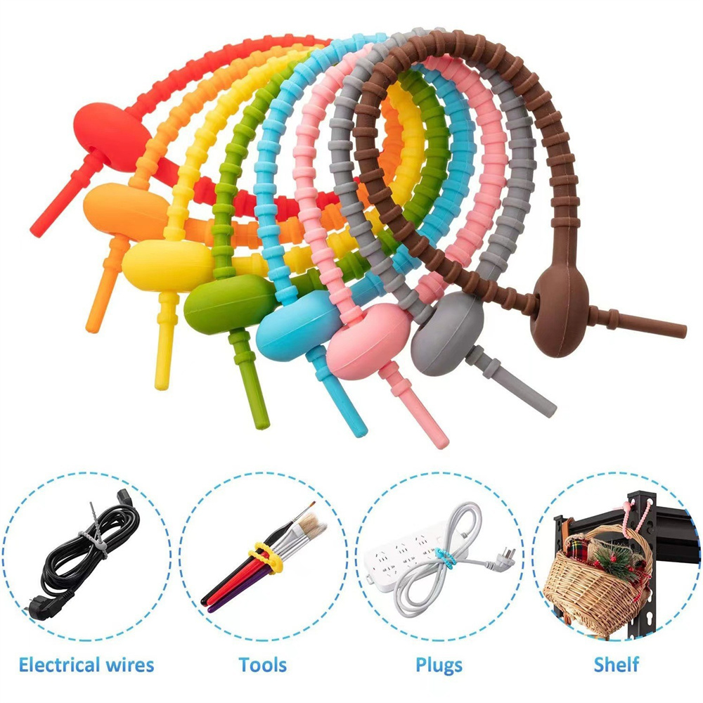 10 قطع/مجموعة من روابط السيليك - مراجعة Gear Tie Reusable وسعره